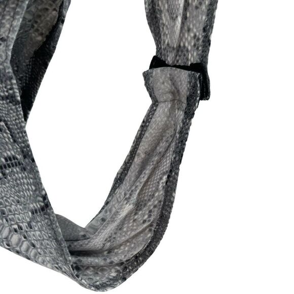 Python Body Suit Gray Womens Size XS Gaze Top V Neck Stretch Spaghetti Strap - Picture 8 of 8